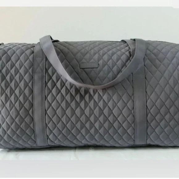 NWT Vera Bradley large travel duffel carbon grey - Picture 9 of 12